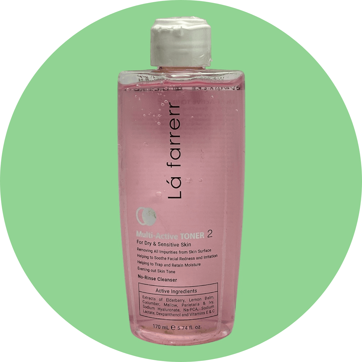 تونر لافارر 2 مناسب پوست خشک و حساس حجم 170 میل/La Farrerr Toner For Dry And Sensitive Skin