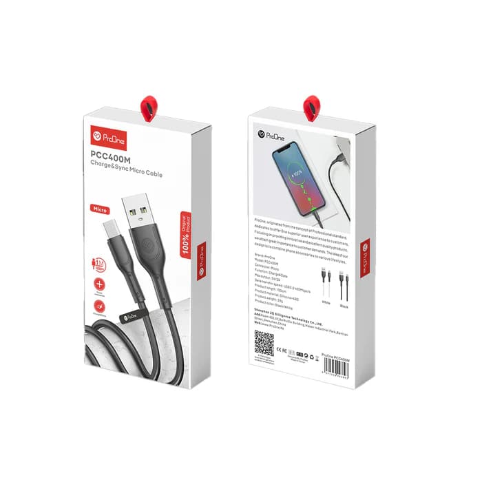 کابل شارژ USB به میکرو یو اس بی پرووان مدل PCC400M — تصویر ۳