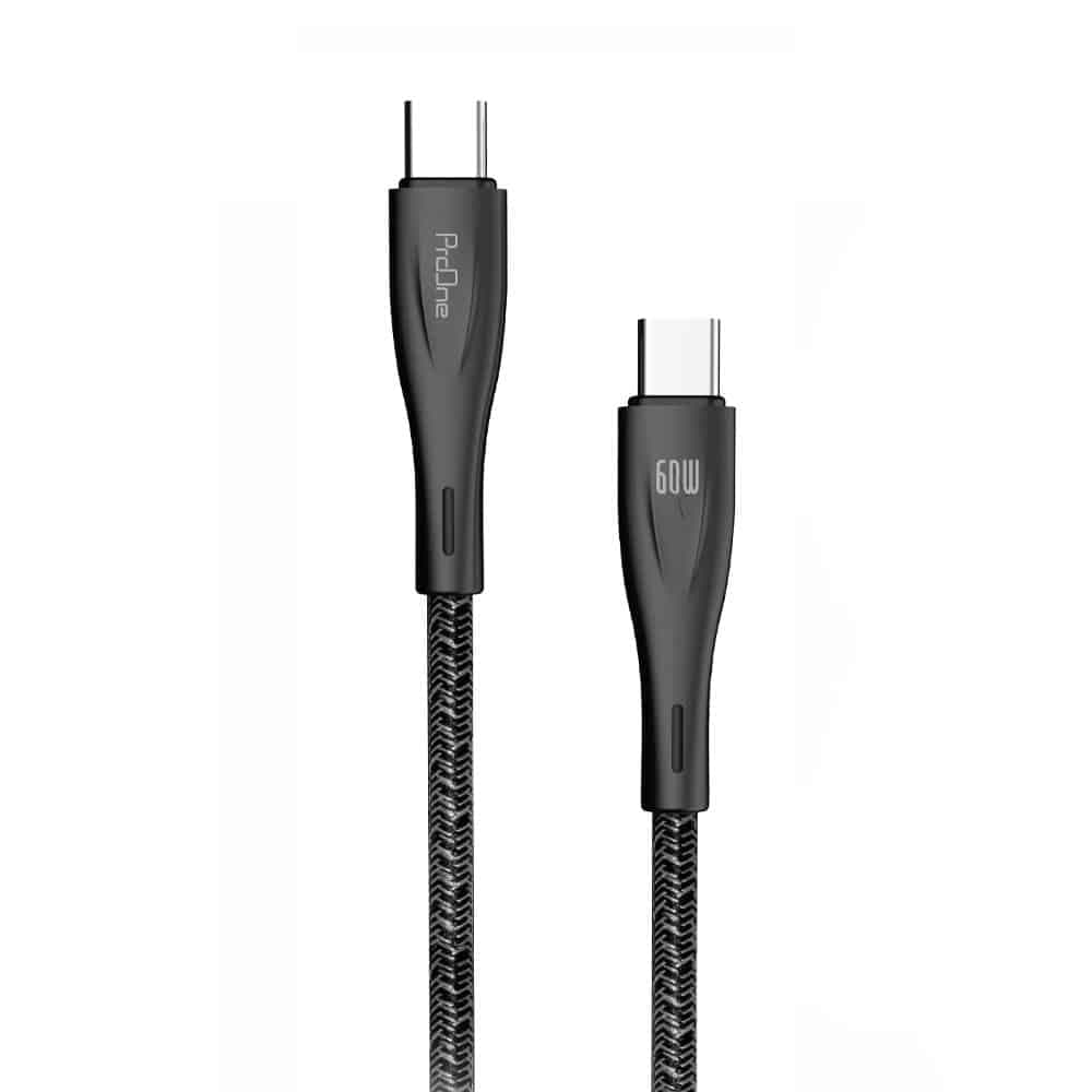 کابل شارژ USB-C به USB-C پرووان 60W مدل PCC112