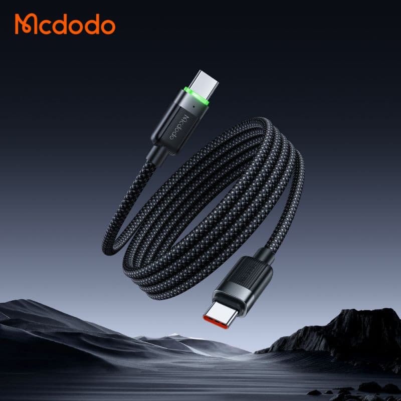 کابل شارژ تایپ سی به تایپ سی 60وات بدنه مگنتی مک دودو مدل MCDODO CA-2000 طول 1.2 متر — تصویر ۳