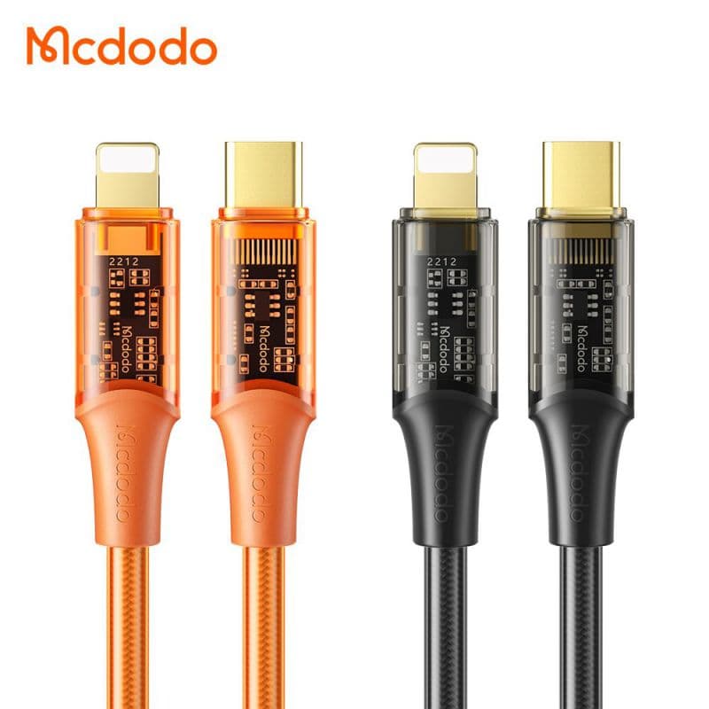کابل شارژ تایپ سی به لایتنینگ 36 واتی مک دودو MCDODO CA-1590 طول 120 سانتیمتر