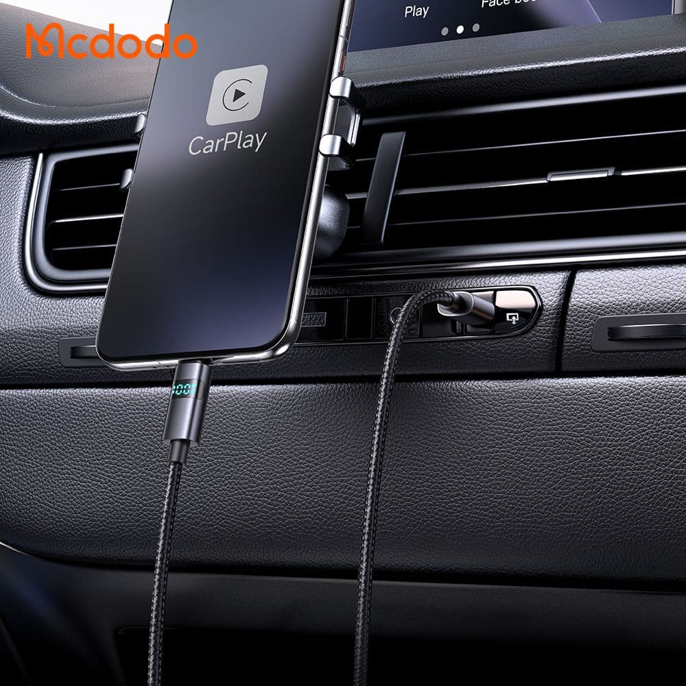کابل شارژ سریع USB به تایپ سی 100 وات 6 آمپر مک دودو مدل MCDODO CA-6520 طول 120 سانتی‌متر — تصویر ۷
