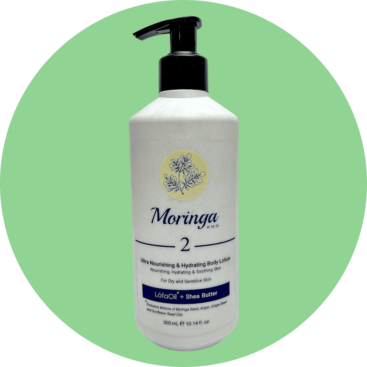 لوسیون بدن فوق مغذی و آبرسان شماره 2 مورینگا مناسب پوست خشک و حساس حجم 300 میل/Moringa Emo 2 Ultra Nourishing Body Lotion For Dry And Sensitive Skin