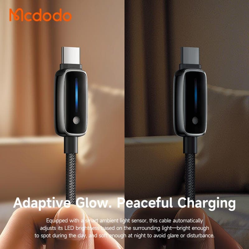 کابل شارژ سریع تایپ سی به تایپ سی 100 وات مک دودو MCDODO CA-0100 طول 120 سانتیمتر — تصویر ۷