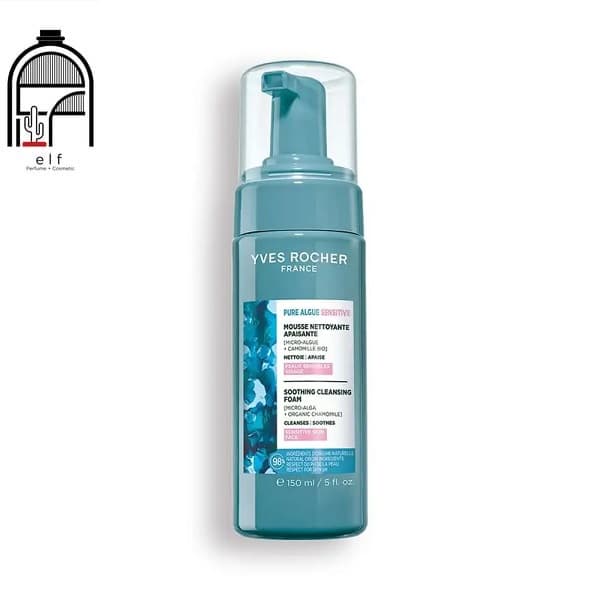 فوم شوینده پوست حساس ایوروشه Yves Rocher Soothing Cleansing Foam Pure Algue Sensitive