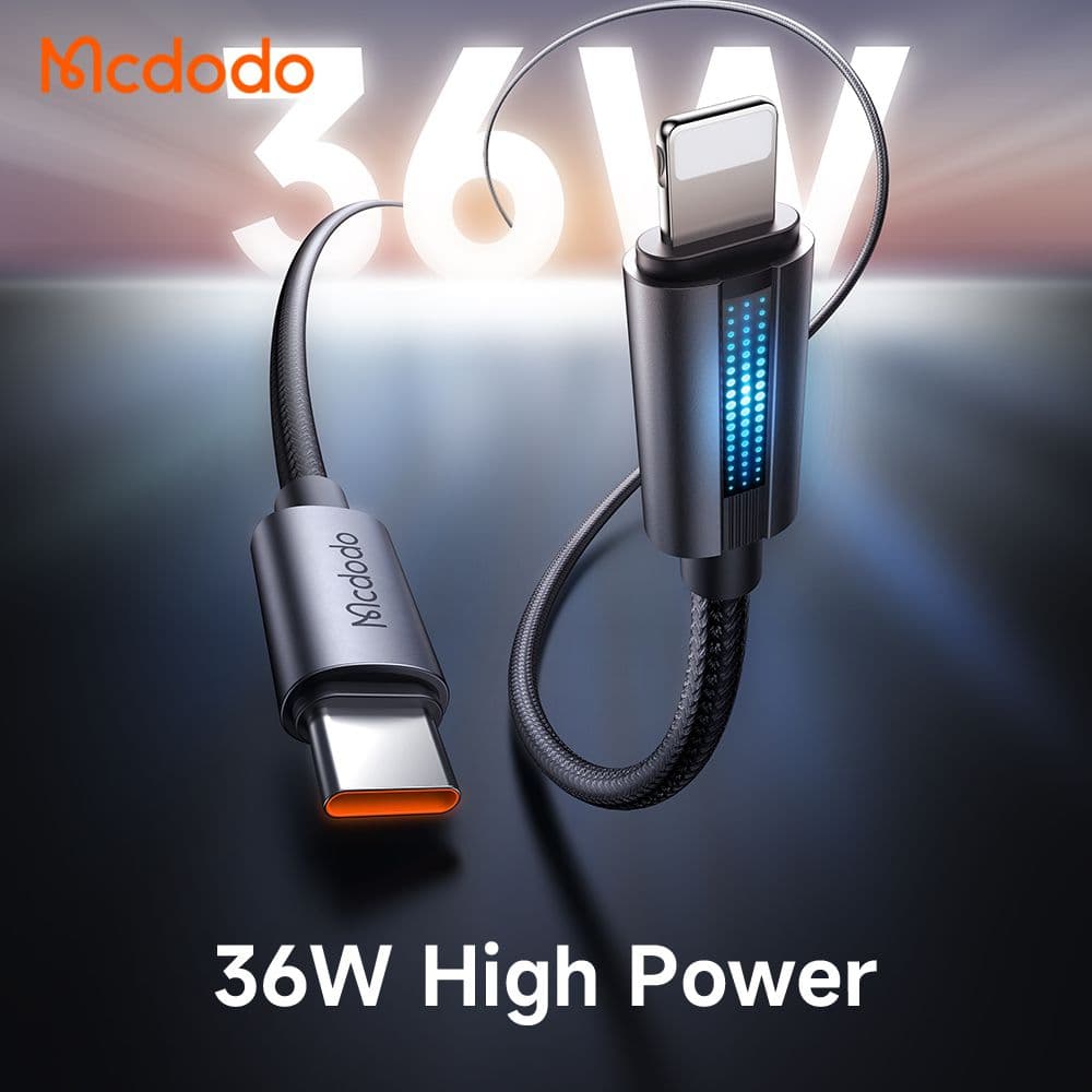 کابل شارژ سریع تایپ سی به لایتنینگ 36 واتی مک دودو مدل MCDODO CA-5710 — تصویر ۷