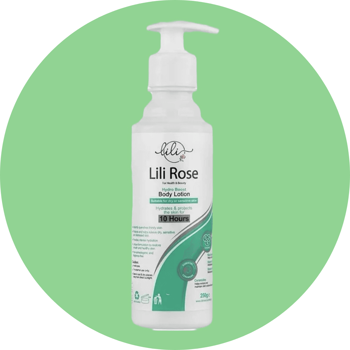 لوسیون آبرسان بدن لی لی رز مدل هیدروبوست حجم 250 میل/Lili Rose Hydro Boost Body Lotion