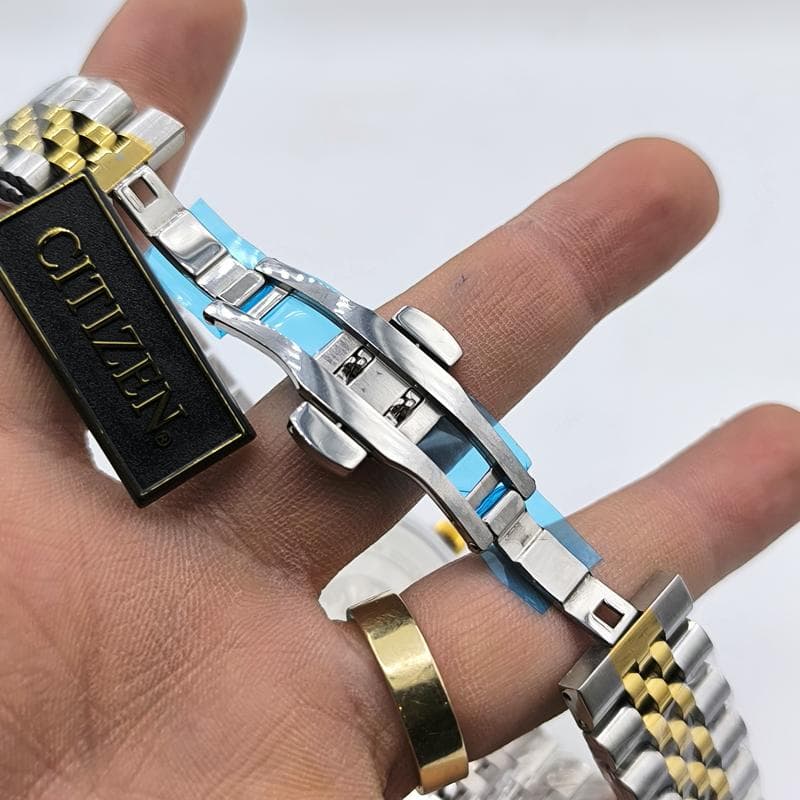 ساعت مردانه سیتیزن Exeptional موتور ژاپن – رنگ ثابت – ضد آب – طرح سه موتور – 102202 — تصویر ۴