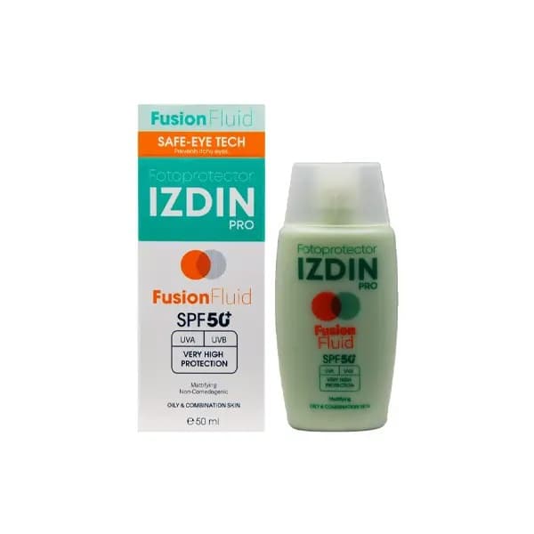 ضد آفتاب فیوژن فلوئید مات ایزدین پرو SPF50 حجم 50 میل