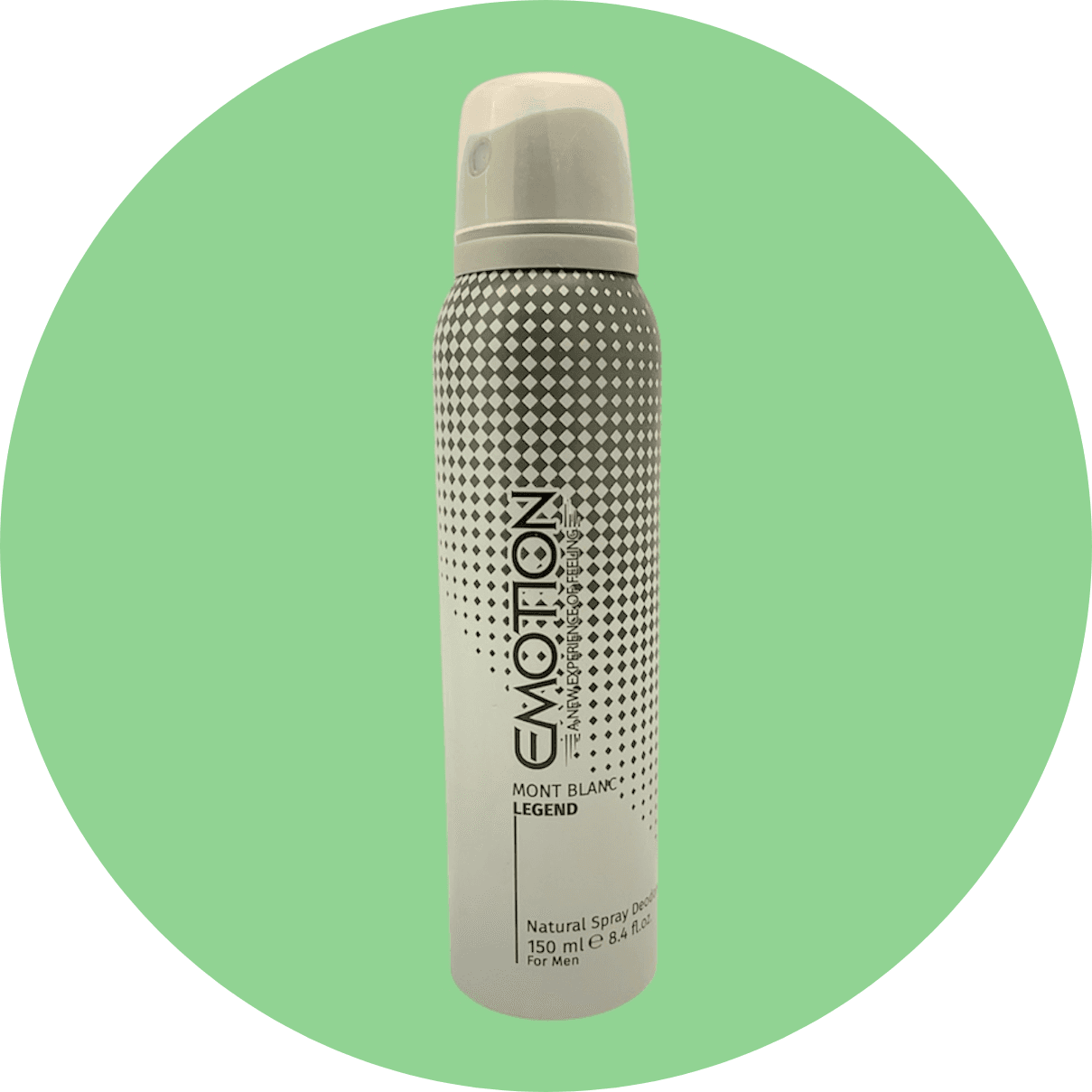 اسپری خوشبو کننده بدن مردانه ایموشن مدل مونت بلانک لجند حجم 150 میل/Emotion men’s Body Deodorant Spray, MONT BLANC LEGEND Model