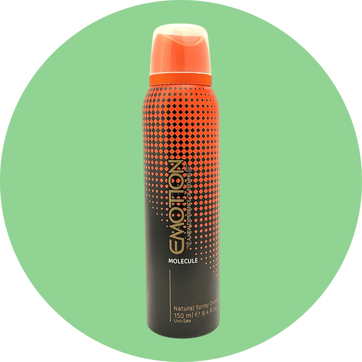 اسپری خوشبو کننده بدن یونیسکس ایموشن مدل مولکول حجم 150 میل/Emotion Women’s Body Deodorant Spray, MOLECULE Model