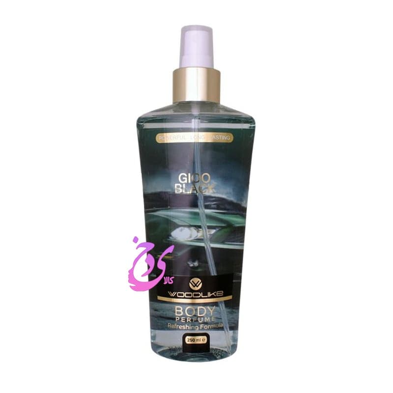 بادی اسپلش مردانه وودلایک مدل جیو بلک Woodlike GIOO BLACK حجم 250 میلی لیتر