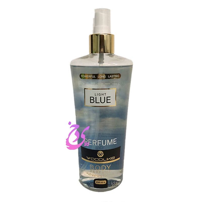 بادی اسپلش مردانه وودلایک مدل لایت بلو Woodlike Light Blue حجم 250 میلی لیتر