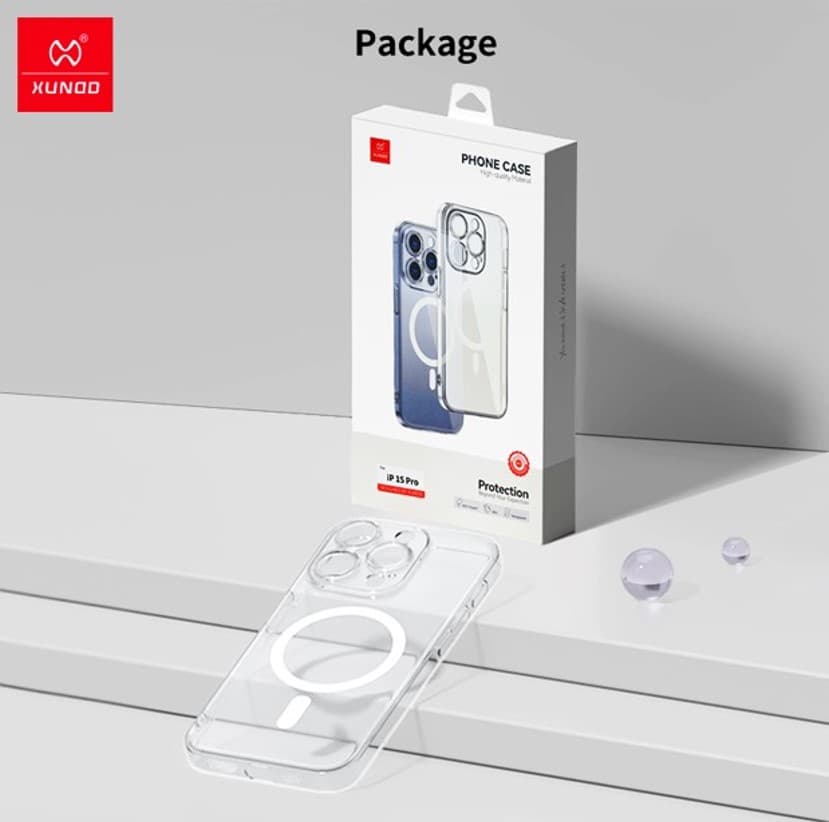 کاور شفاف مگ سیف مدل Ice برند XUNDD گوشی آیفون — تصویر ۵