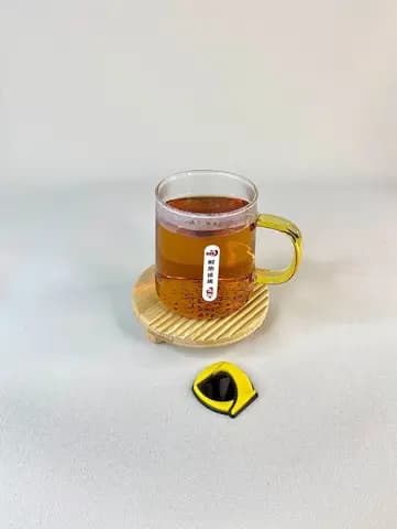 لیوان پیرکس 4 تایی دسته رنگی 320 میلی لیتر DELI — تصویر ۲