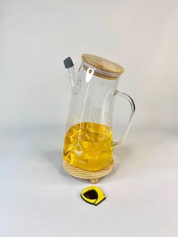 روغن ریز پیرکس کج کف مربع حجم 1000 میلی لیتر — تصویر ۳