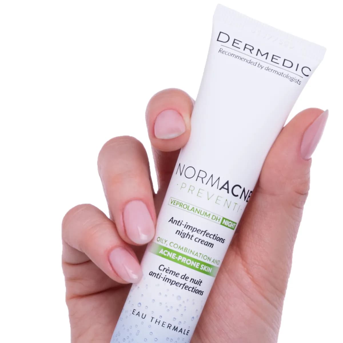 کرم مرطوب کننده ضد جوش درمدیک مخصوص پوستهای چرب ۴۰ میلی‌لیتر Dermedic Normacne Preventi Veprolanum Dh night — تصویر ۳