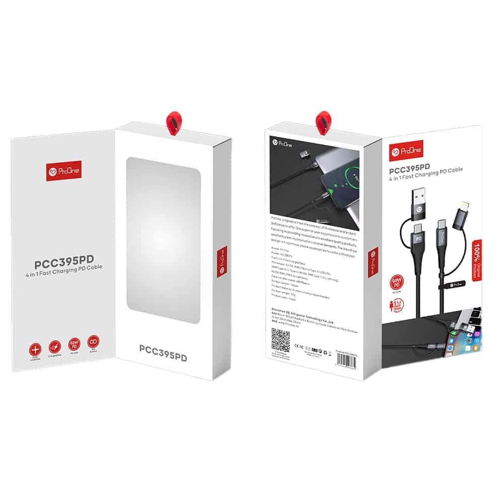 کابل تبدیل USB به Type-Cو لایتنینگ پرووان مدل PCC395PD — تصویر ۴