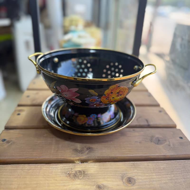 آبکش و سینی لعابی وارداتی