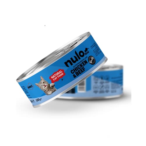 کنسرو گربه بالغ نولو شید نچرال مرغ و گوشت Nulo Shid وزن 120 گرم