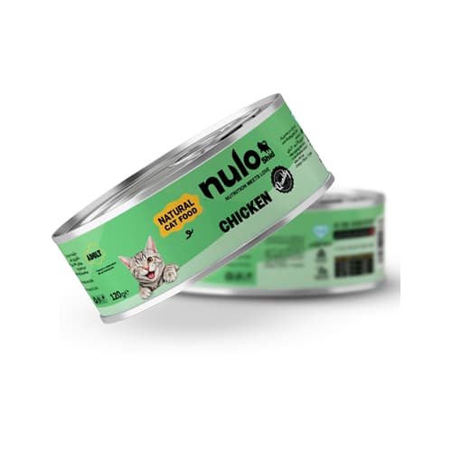 کنسرو گربه بالغ نولو شید نچرال مرغ Nulo Shid وزن 120 گرم