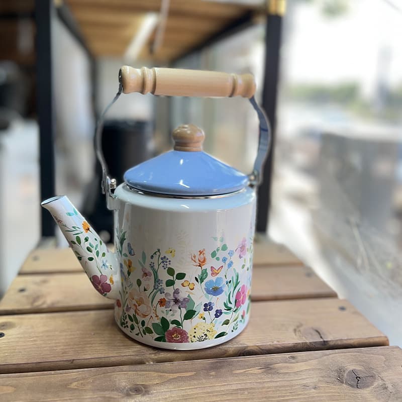 کتری لعابی گل گلی
