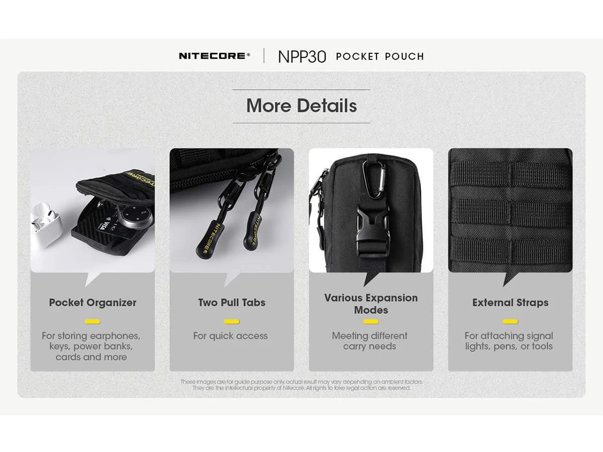 کیف کمری NITECORE NPP30 | کیف EDC تاکتیکال حرفهای — تصویر ۶