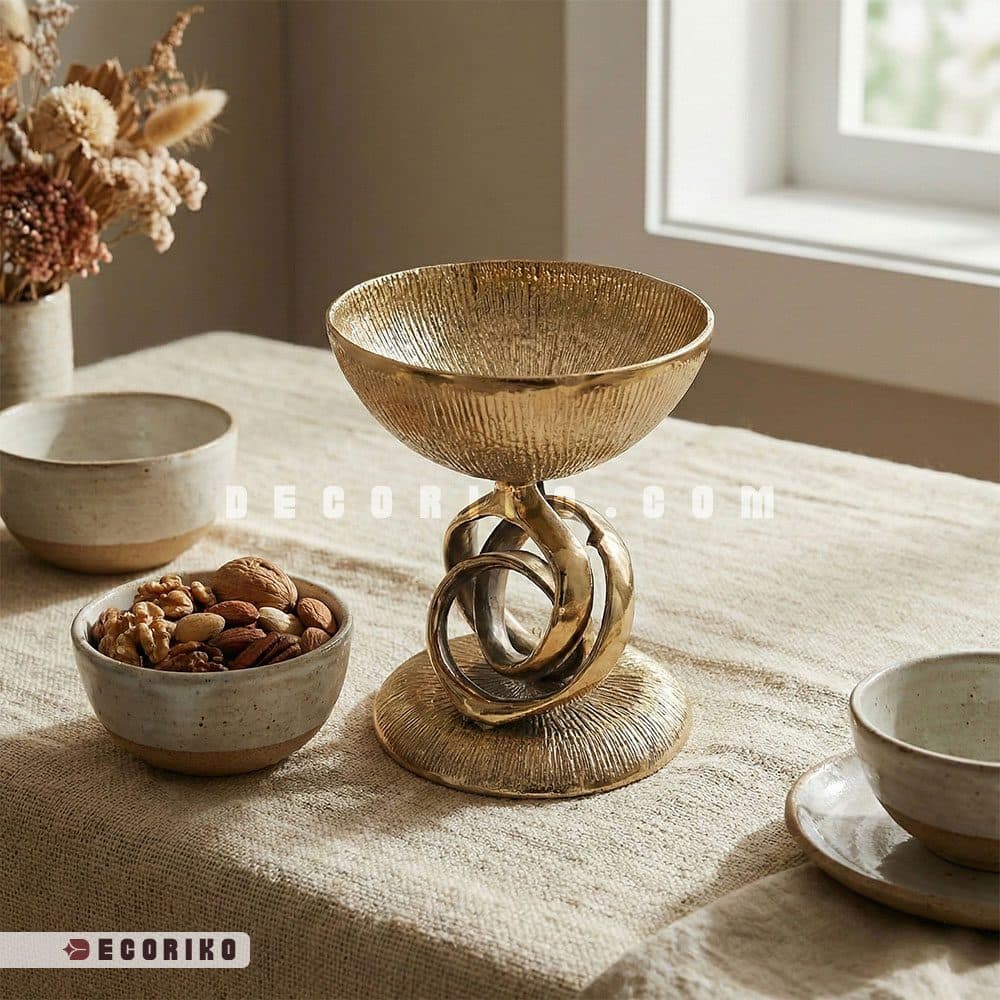 آجیل خوری آلومینیومی مدل پایه پیچ شیاری