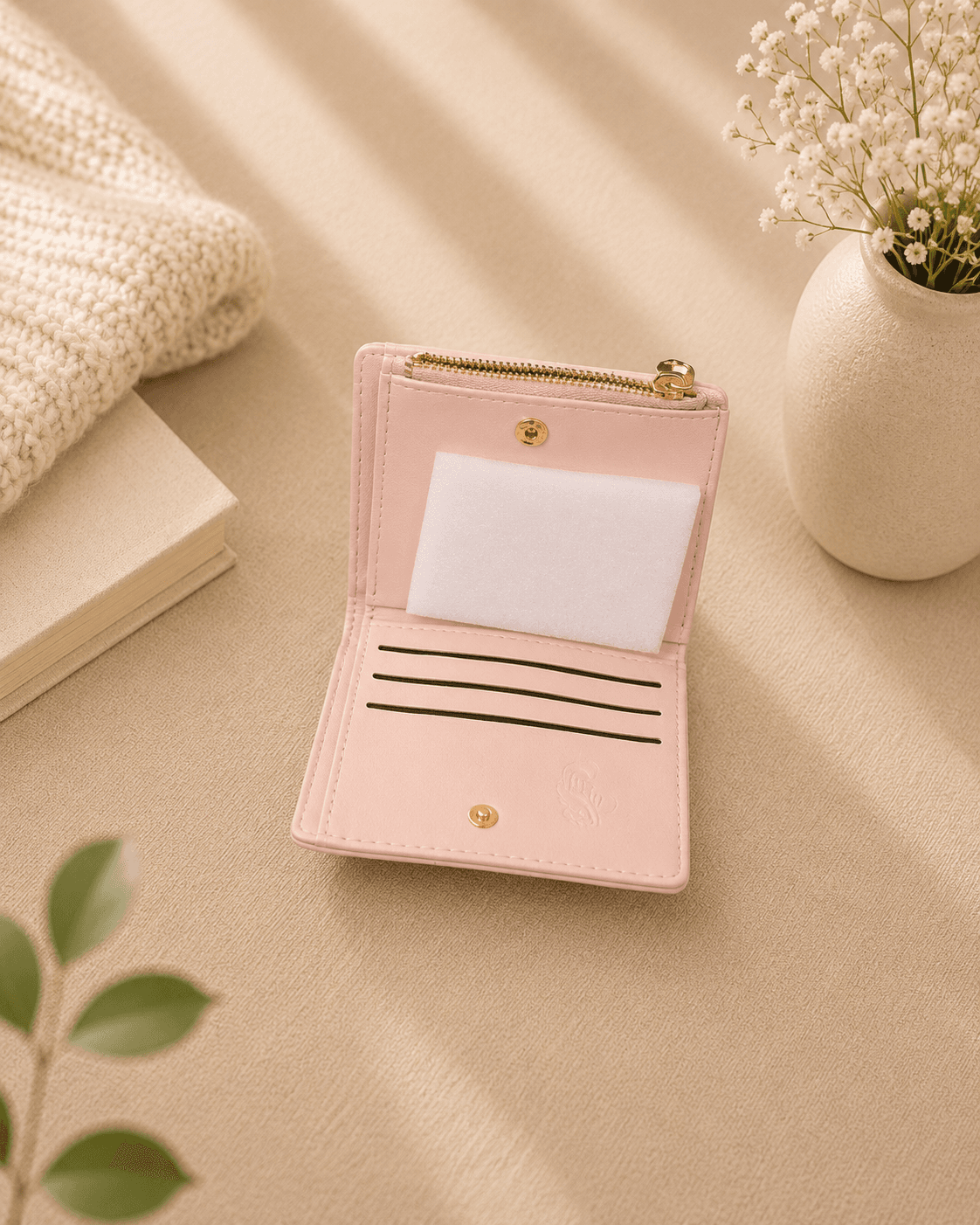 کیف پول کلاسیک طرح برگ پرتیزس Prettyzys کد 782 — تصویر ۲