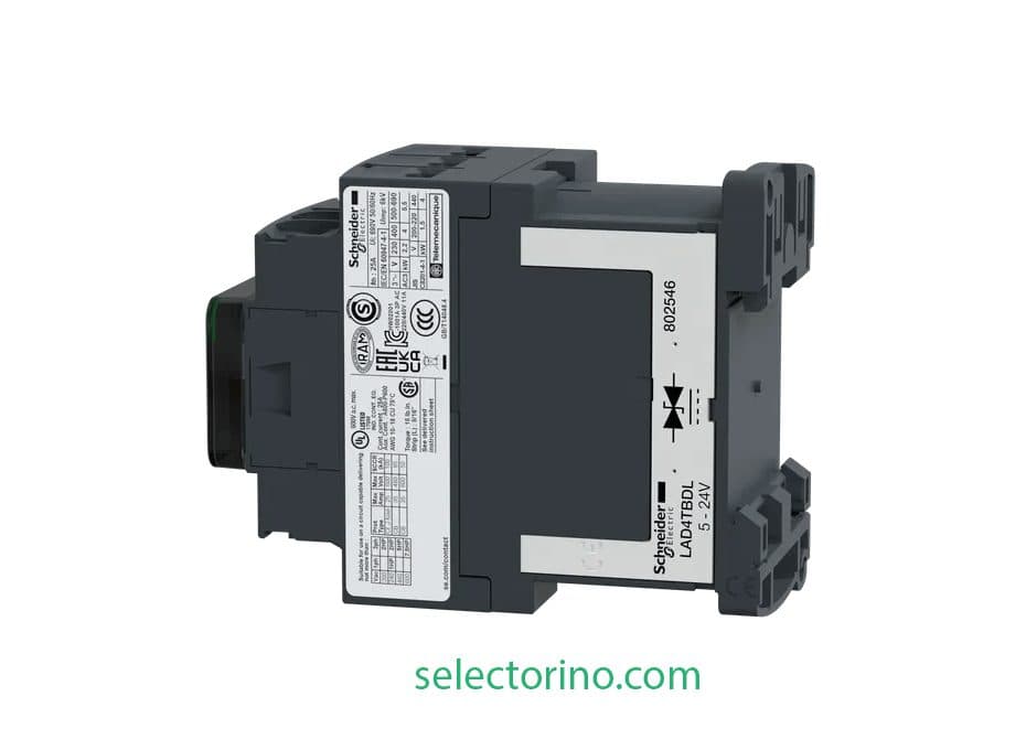 کنتاکتور 12 آمپر 24 ولت جریان مستقیم LC1D012BD اشنایدر Schneider — تصویر ۳