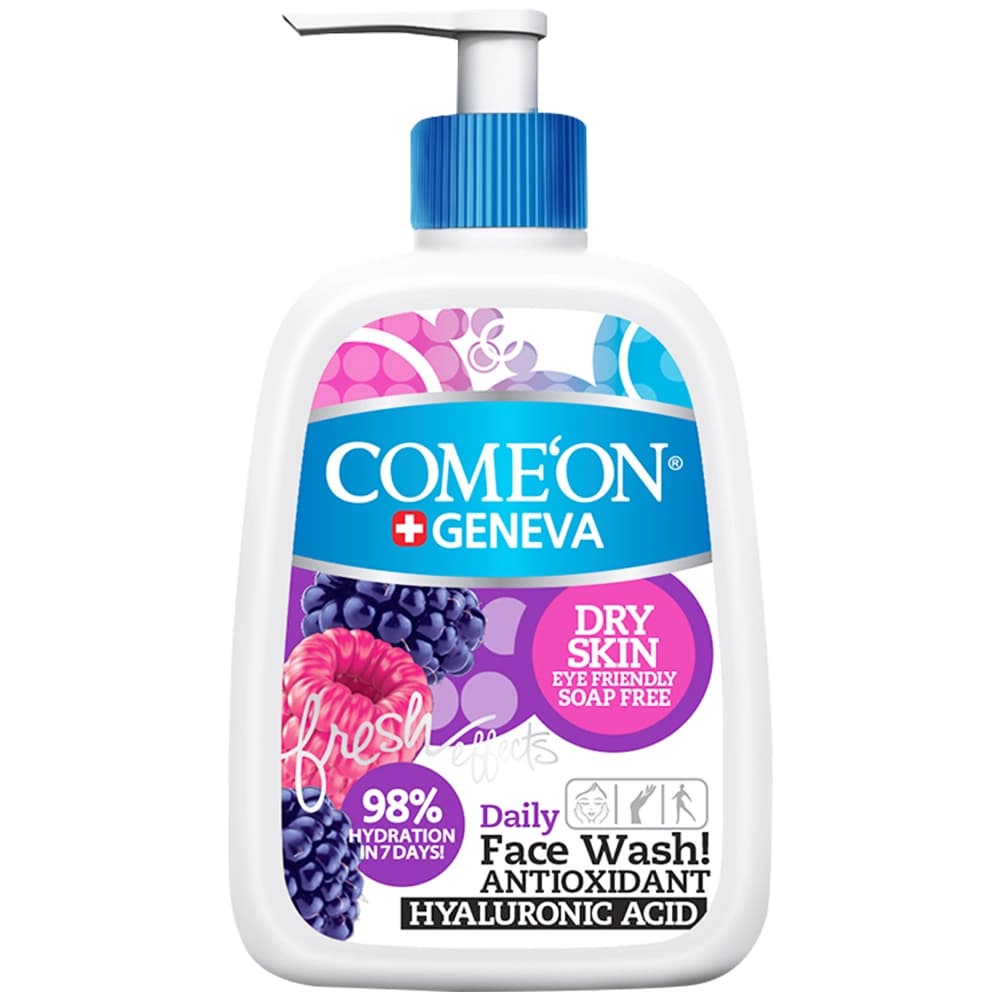 ژل شستشوي صورت پوست خشک حجم 500 ميل کامان – COME’ON