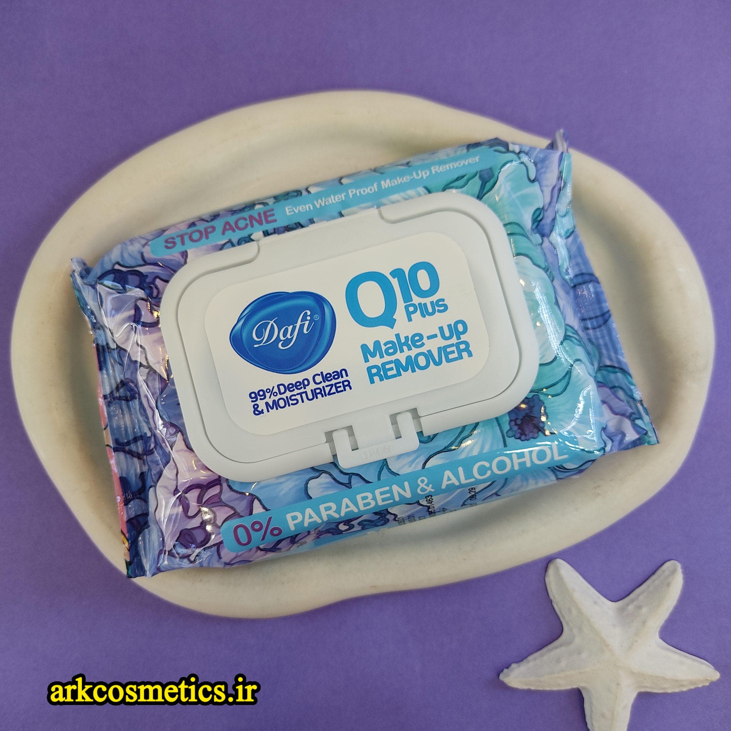 دستمال مرطوب دافی مدل Q10 بسته 50 عددی