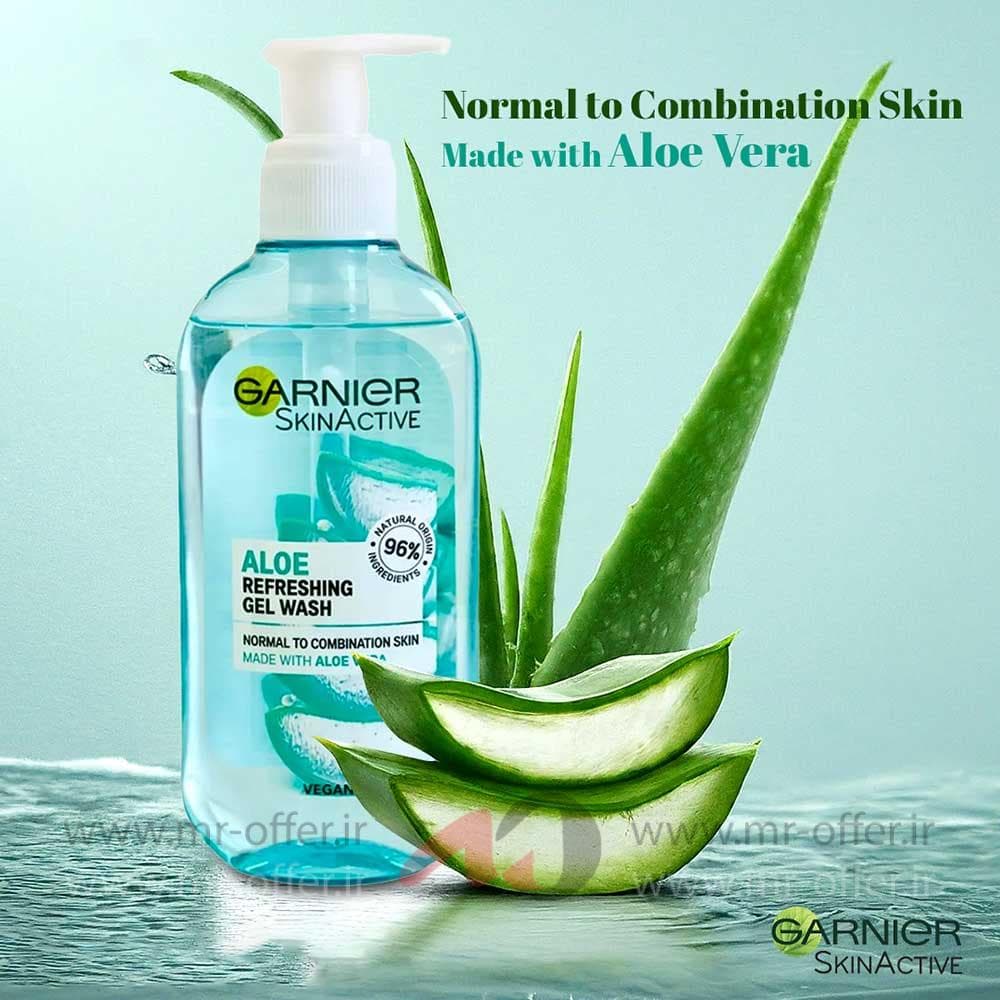ژل شستشوی صورت گارنیر مدل Aloe حجم 200 میلی لیتر — تصویر ۲