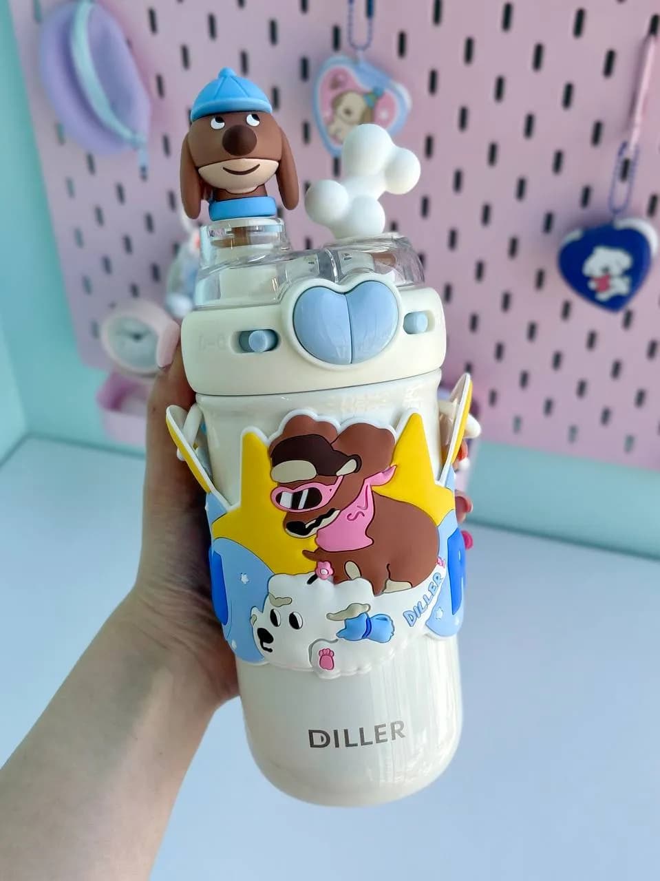 تراول ماگ اورجینال دو حالته دور سیلیکون PUPPY برند دیلر DILLER کد 673 — تصویر ۲