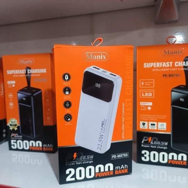 پاوربانک مانیکس مدل MX766 ظرفیت 20 هزار