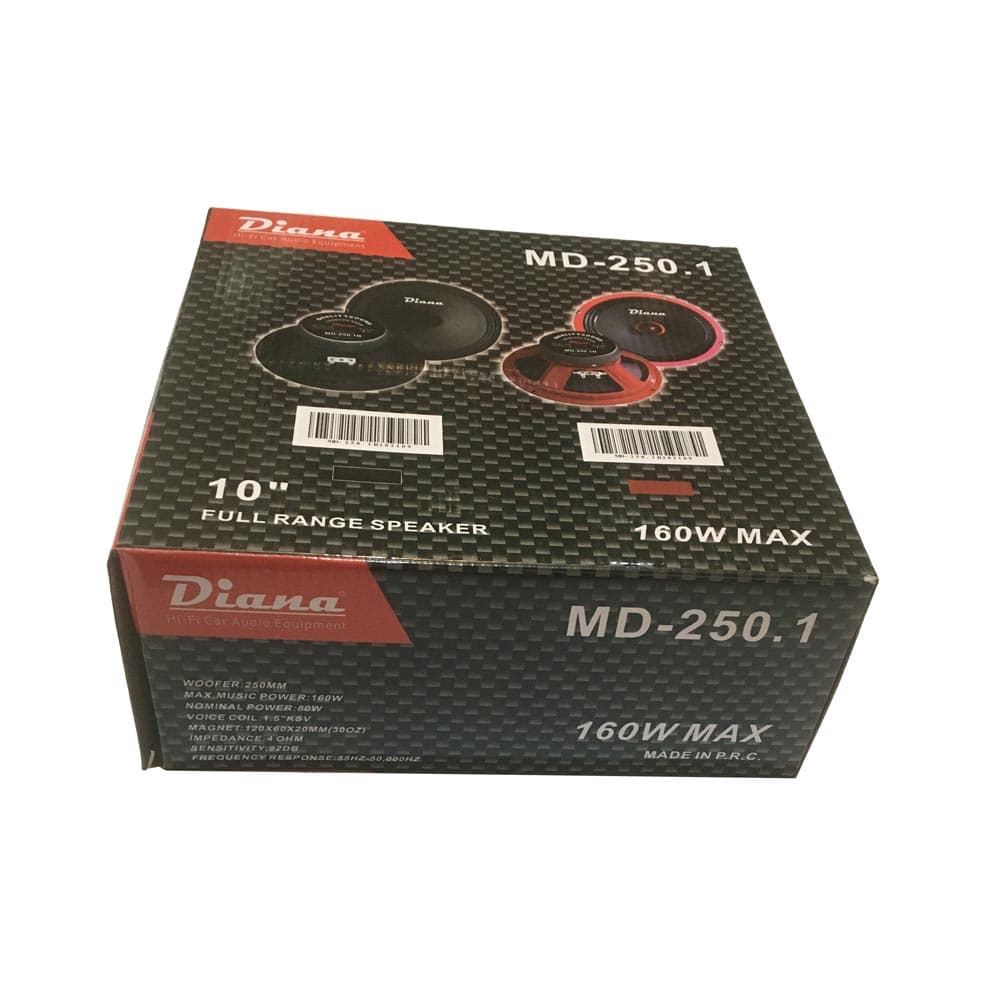 میدرنج خودرو دیانا مدل MD-250.1 سایز 10 اینچ بسته دو عددی
