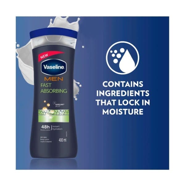 لوسیون بدن وازلین مدل Fast Absorbing حجم 400 میلی لیتر — تصویر ۵