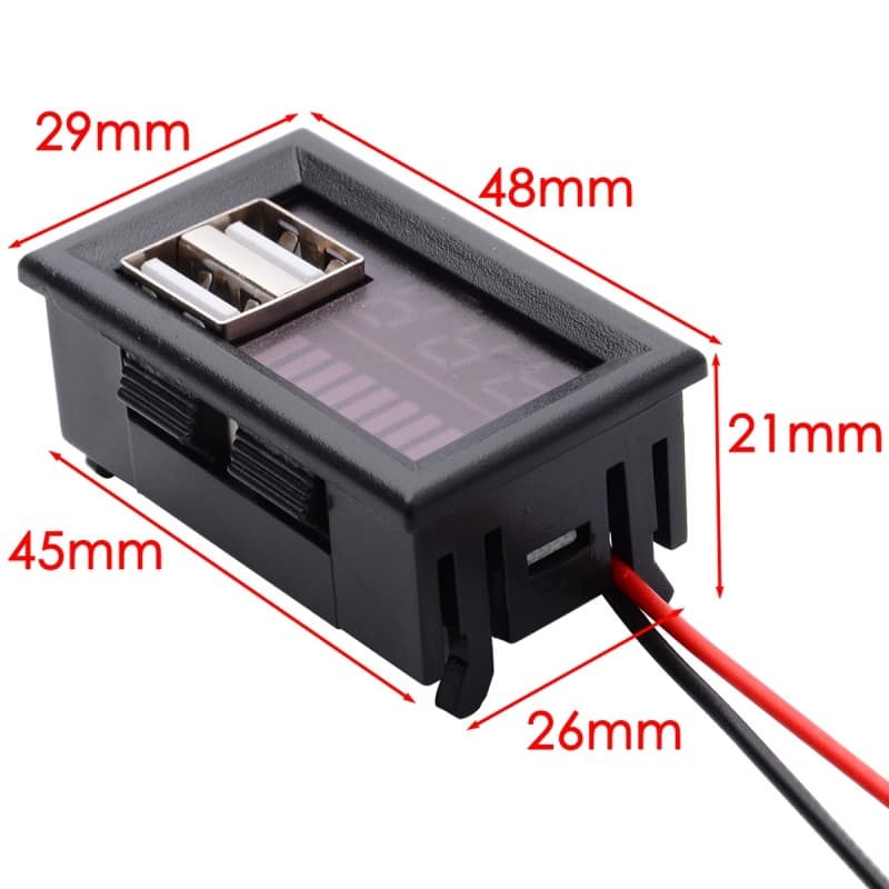 ماژول نمایشگر سطح شارژ باترى اسیدی روپنلی 12V دارای 2 خروجی USB — تصویر ۱۲