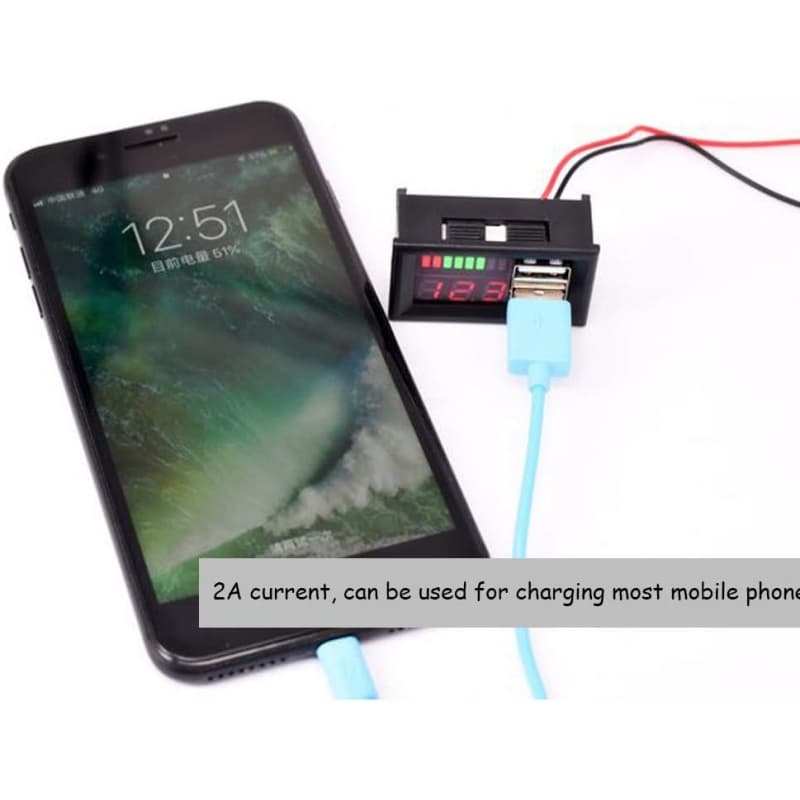 ماژول نمایشگر سطح شارژ باترى اسیدی روپنلی 12V دارای 2 خروجی USB — تصویر ۷