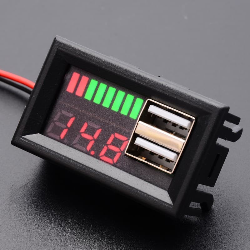 ماژول نمایشگر سطح شارژ باترى اسیدی روپنلی 12V دارای 2 خروجی USB — تصویر ۱۰