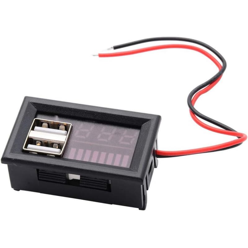 ماژول نمایشگر سطح شارژ باترى اسیدی روپنلی 12V دارای 2 خروجی USB — تصویر ۵