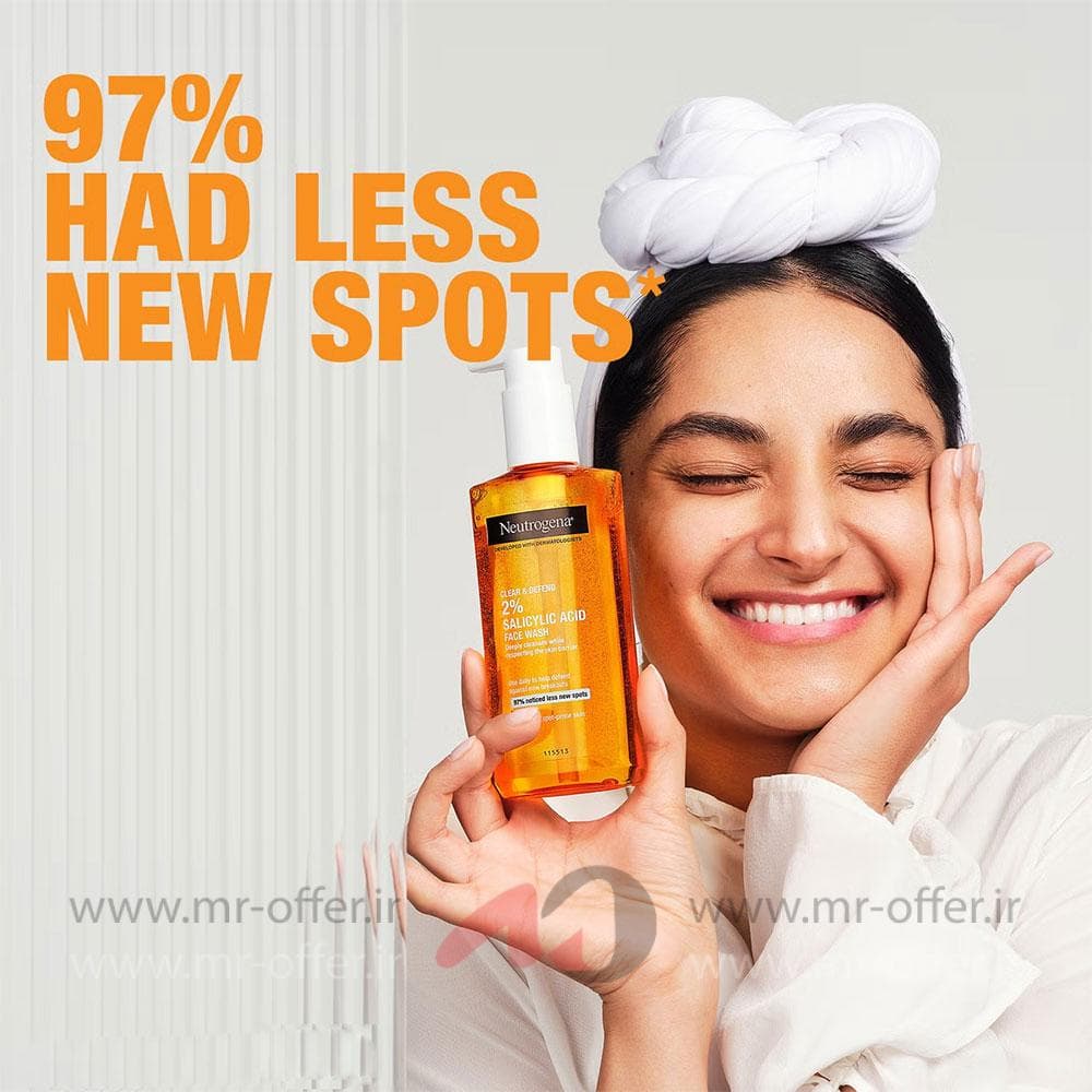 ژل شستشوی صورت نوتروژینا مدل Salicylic Acid حجم 200 میلی لیتر — تصویر ۳