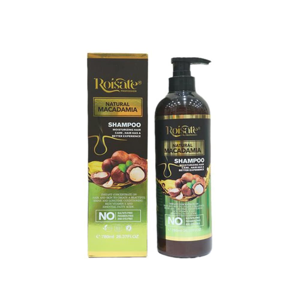 شامپو مو روغن ماکادمیا مقوی و مرطوب کننده رویسات ROISATE MACADAMIA OIL SHAMPOO