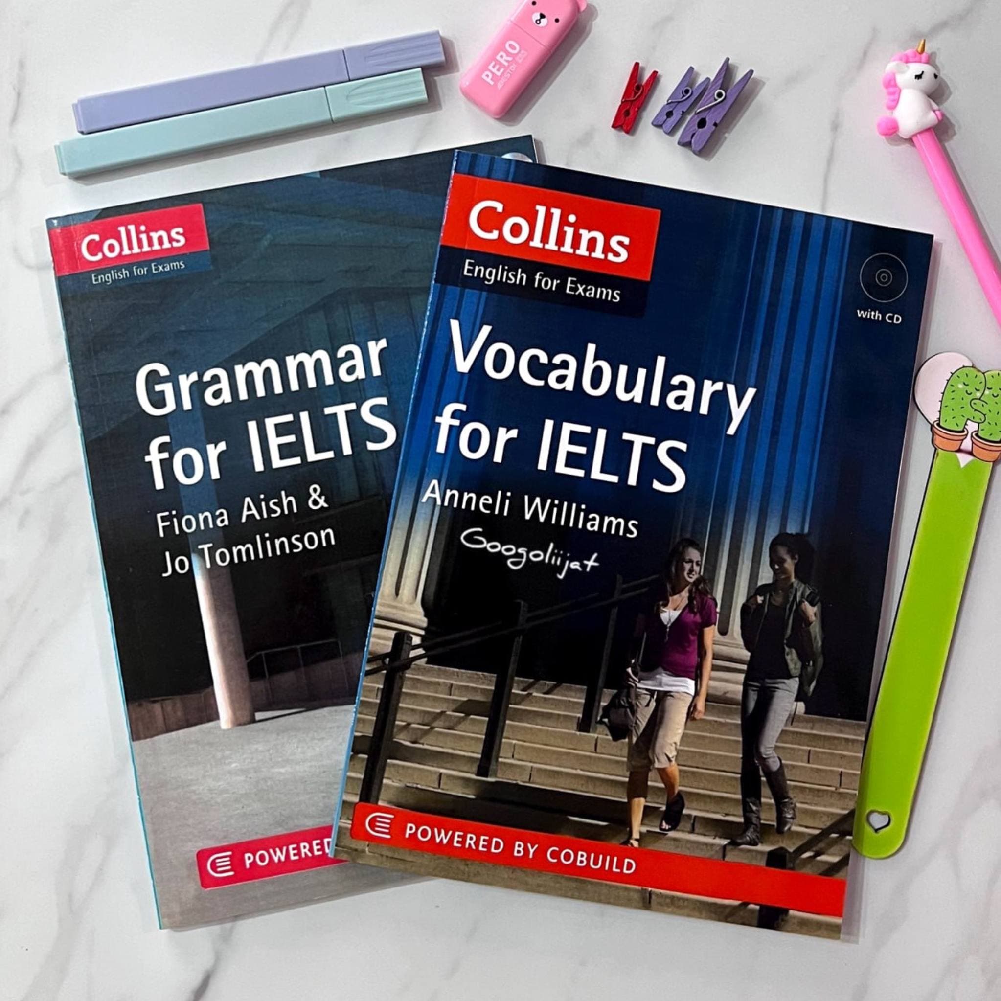 مجموعه 2جلدی لغت و گرامر کتاب Collins English For Exams For ielts بدون CD