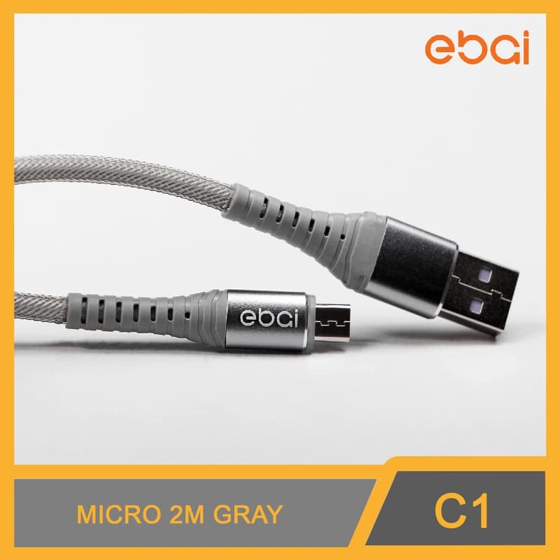 کابل شارژ میکرو اندرویدی ایبای مدل ebai C1 طول 2 متر — تصویر ۵
