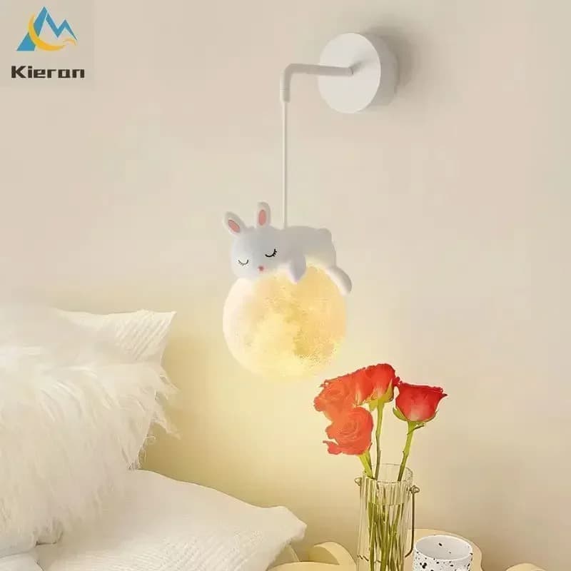 جدیدترین لوستر آویز و دیوارکوب وارداتی اتاق کودک در طرح های خرگوش / خرس خوابیده / تدی ایستاده / فیلی / فضانورد و پاندا برای اتاق خواب کنار تختخواب و مهد و بازی کودک — تصویر ۹