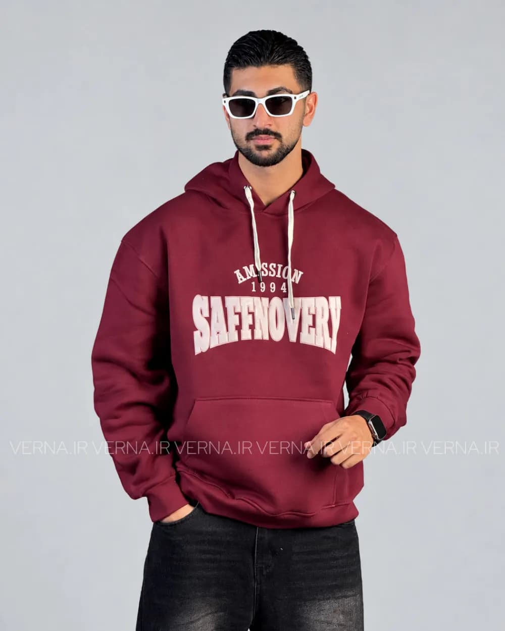 هودی باکسی مردانه SAFFNOVERY