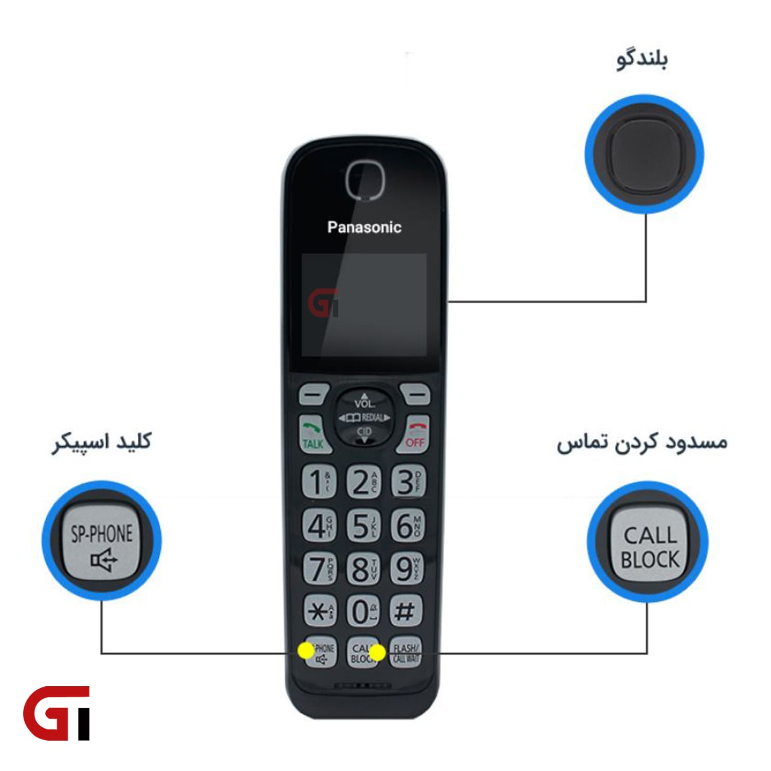 تلفن بی سیم پاناسونیک KX-TGD510 — تصویر ۲
