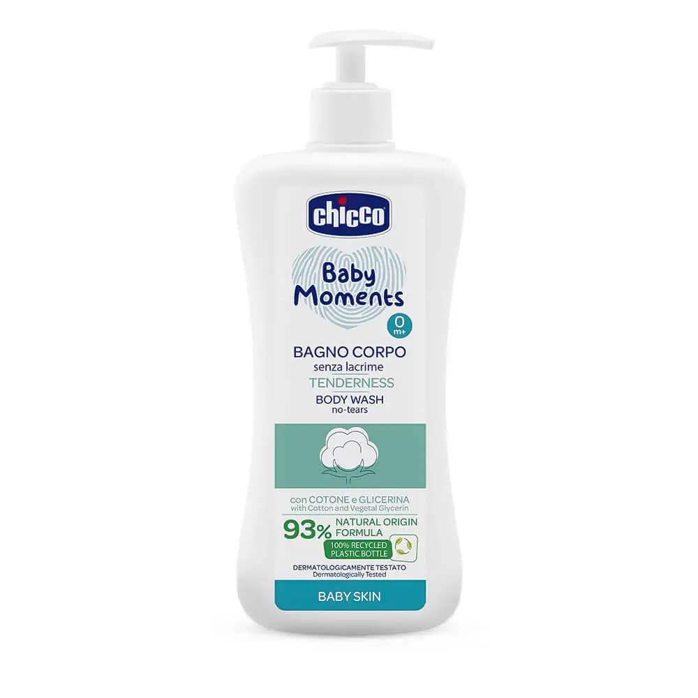 شامپو بدن کودک گل پنبه چیکو Chicco مدل Tenderness حجم 500 میلی لیتر