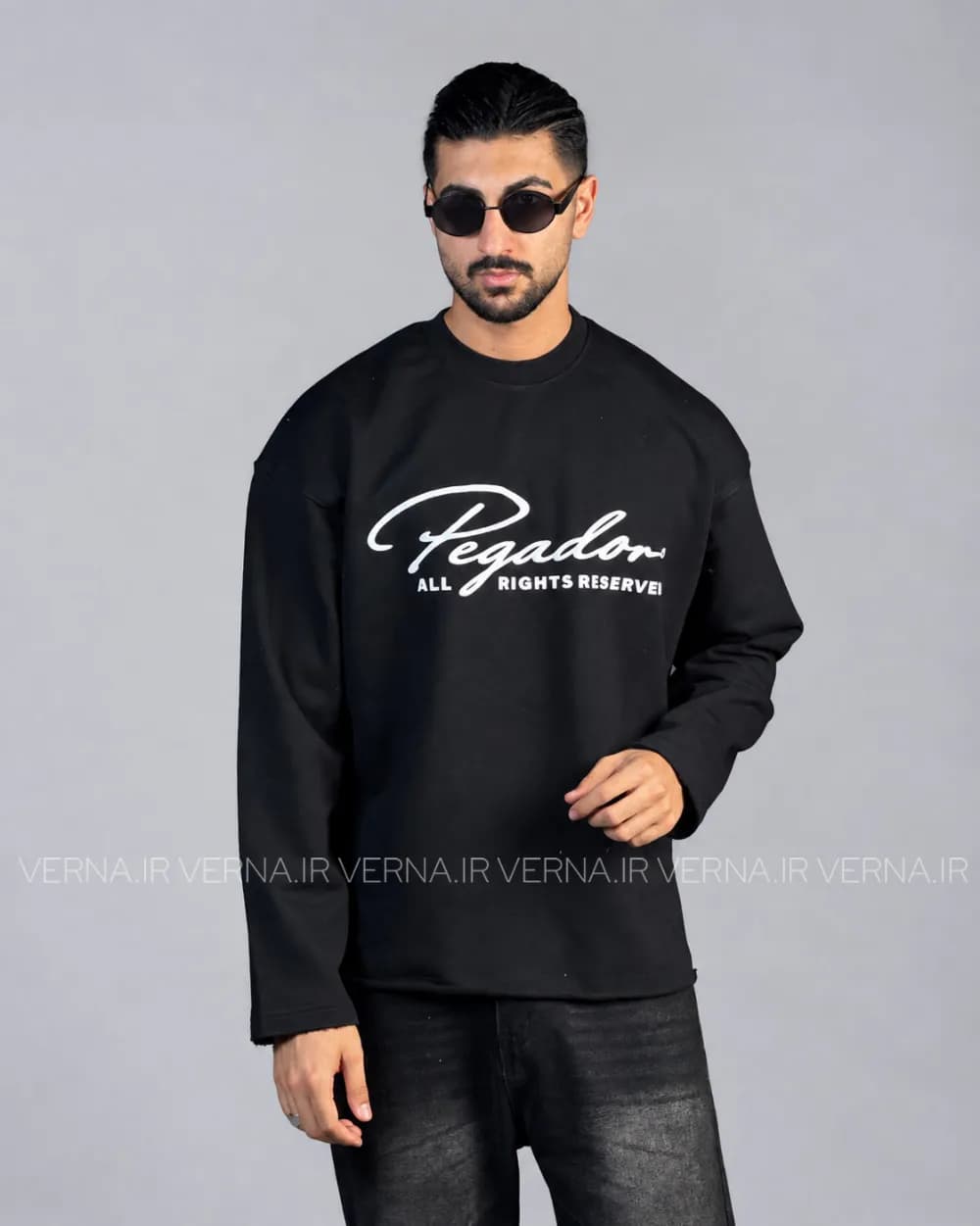 دورس یقه گرد لانگ اسلیو چاپ برجسته PEGADOR — تصویر ۵